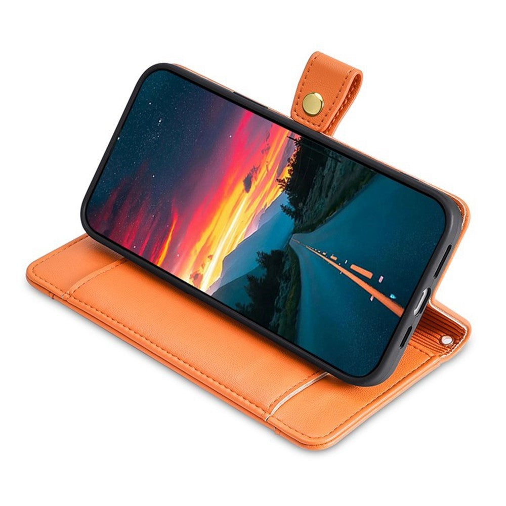 For iPhone 17 Pro Max Leather Case Zipper Pocket Wallet Phone Cover with 2 Straps