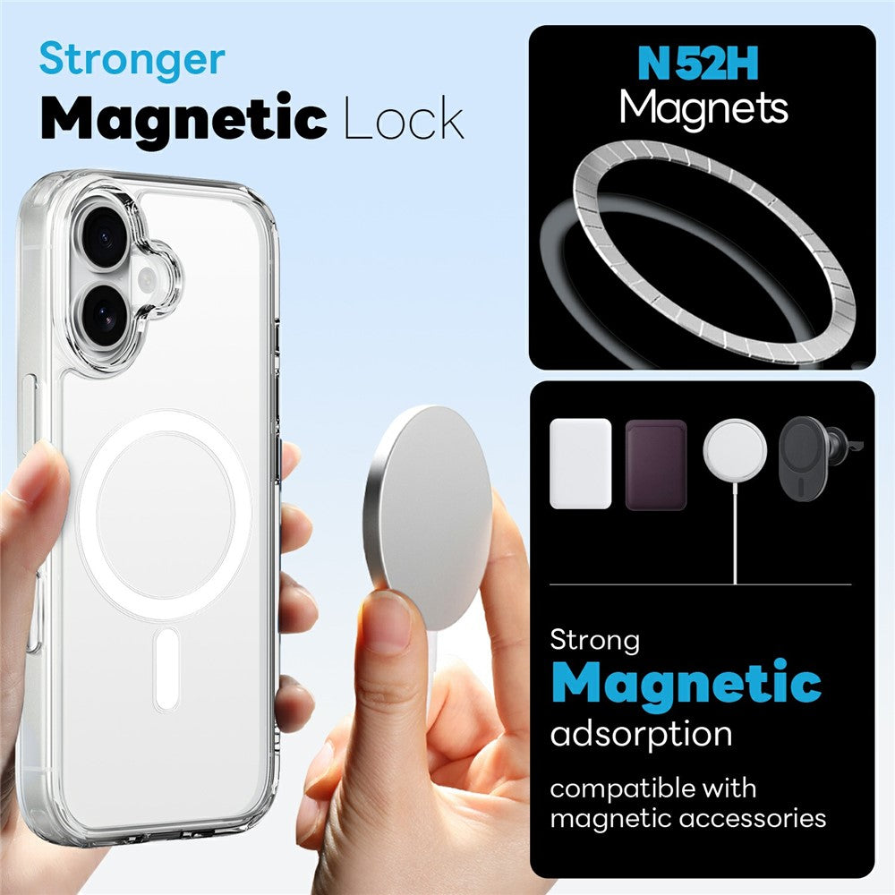 NORTHJO 5 in 1 Set for iPhone 17 Magnetic Case PC + TPU Phone Cover with 2 Front Screen Protector + 2 Lens Film