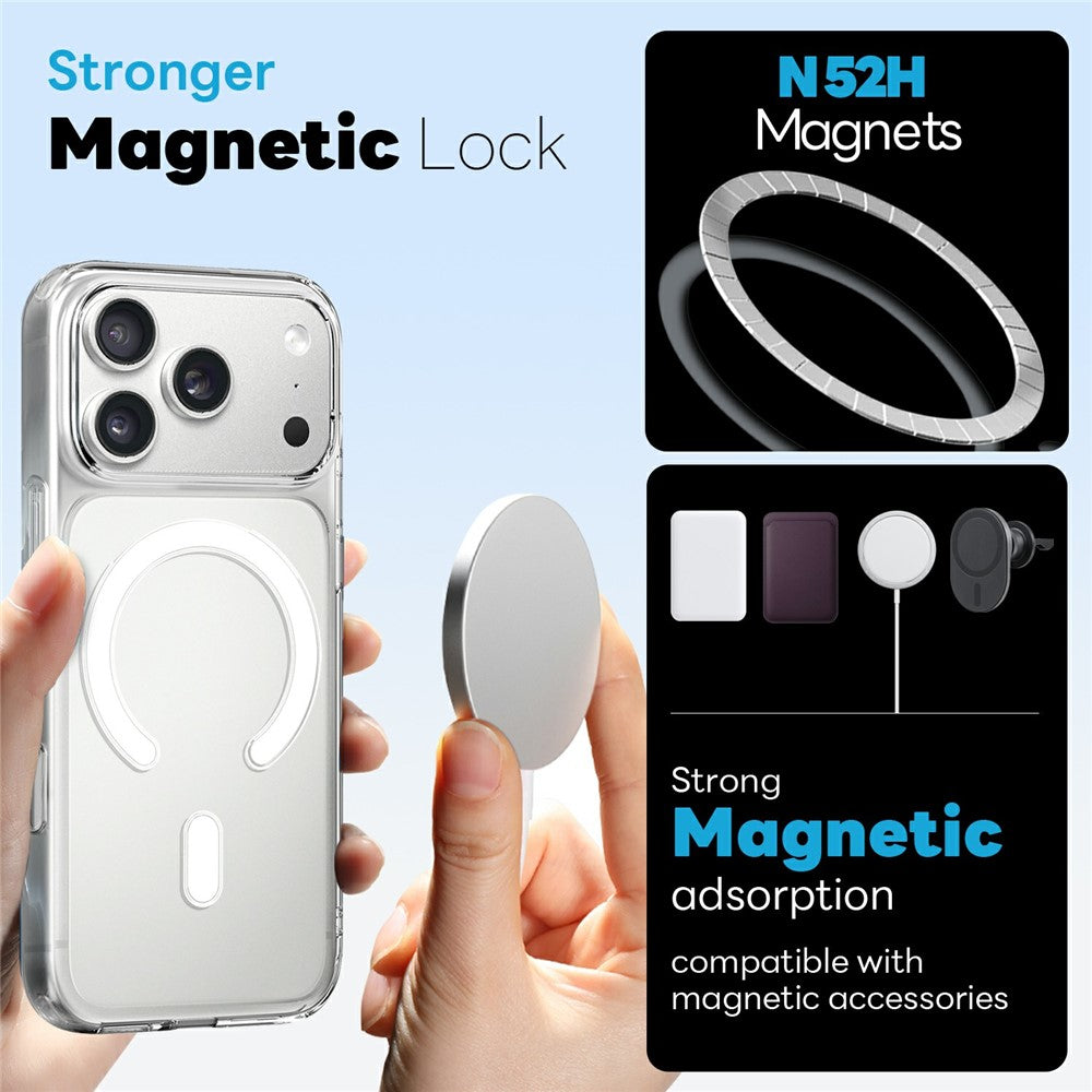 NORTHJO 5 in 1 Set for iPhone 17 Pro Max Magnetic Case PC + TPU Phone Cover with 2 Front Screen Protector + 2 Lens Film