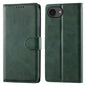 For iPhone 17e / 16e Case Stand Wallet Calf Texture PU Leather Flip Phone Cover with Wrist Strap