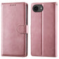 For iPhone 17e / 16e Case Stand Wallet Calf Texture PU Leather Flip Phone Cover with Wrist Strap