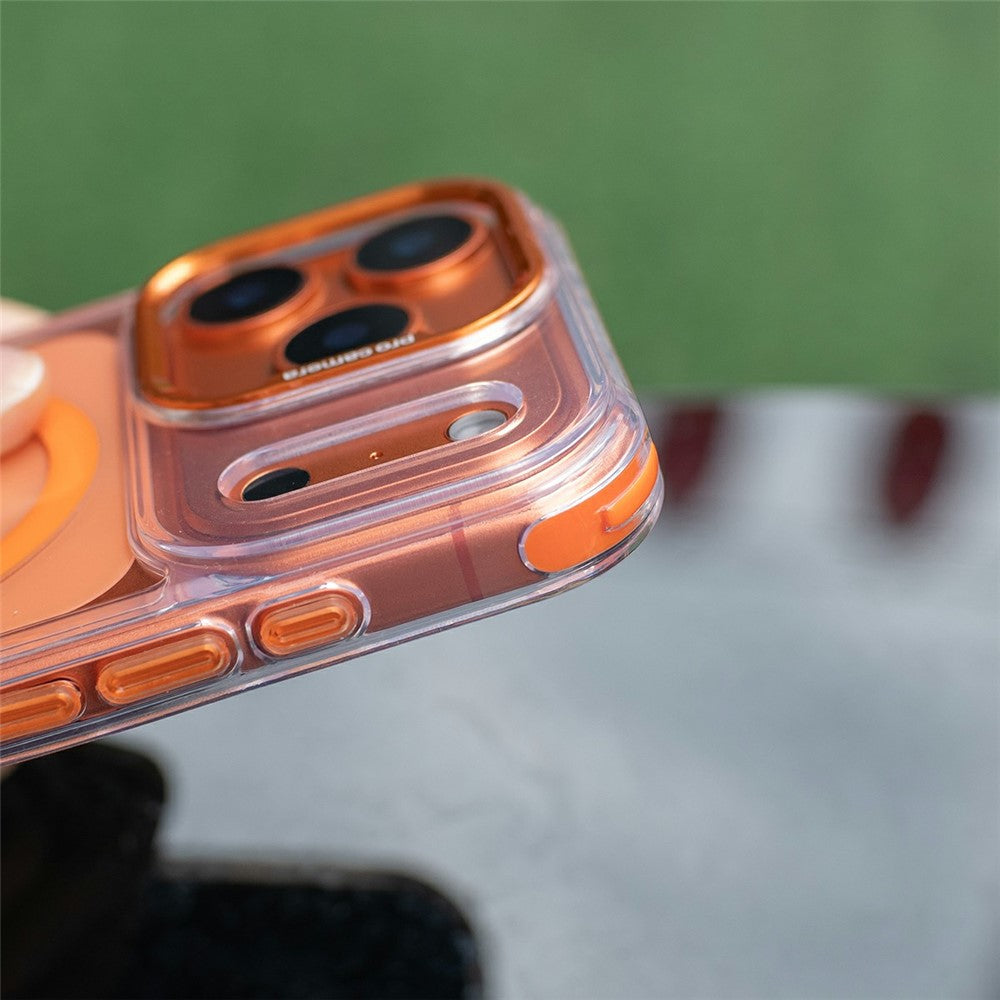 For iPhone 18 Pro / 17 Pro Clear Case Compatible with MagSafe Shockproof PC+TPU Phone Cover with 150cm Long Lanyard