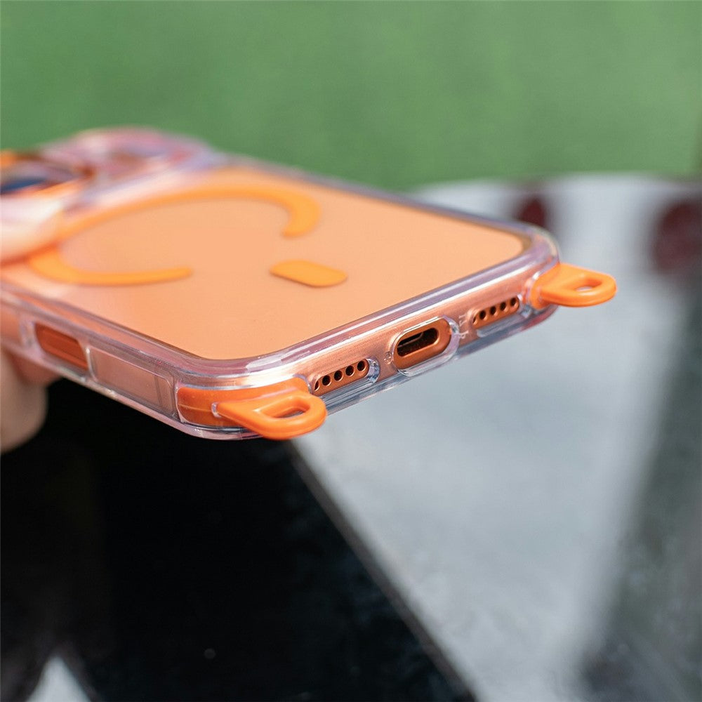 For iPhone 18 Pro / 17 Pro Clear Case Compatible with MagSafe Shockproof PC+TPU Phone Cover with 150cm Long Lanyard