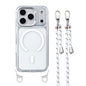 For iPhone 18 Pro / 17 Pro Clear Case Compatible with MagSafe Shockproof PC+TPU Phone Cover with 150cm Long Lanyard