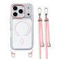 For iPhone 18 Pro / 17 Pro Clear Case Compatible with MagSafe Shockproof PC+TPU Phone Cover with 150cm Long Lanyard
