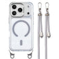 For iPhone 18 Pro / 17 Pro Clear Case Compatible with MagSafe Shockproof PC+TPU Phone Cover with 150cm Long Lanyard