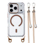 For iPhone 18 Pro / 17 Pro Clear Case Compatible with MagSafe Shockproof PC+TPU Phone Cover with 150cm Long Lanyard