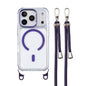 For iPhone 18 Pro / 17 Pro Clear Case Compatible with MagSafe Shockproof PC+TPU Phone Cover with 150cm Long Lanyard