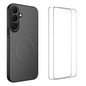 WANLONFENG For Samsung Galaxy A57 5G Magnetic Case  TQ1 Series Carbon Fiber Texture PC TPU Phone Cover with 2Pcs Screen Films
