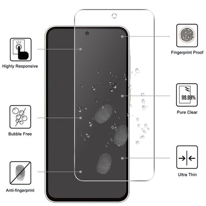 For Samsung Galaxy A57 5G Clear TPU Anti-Scratch Phone Case + 2.5D Arc Edge Screen Protector