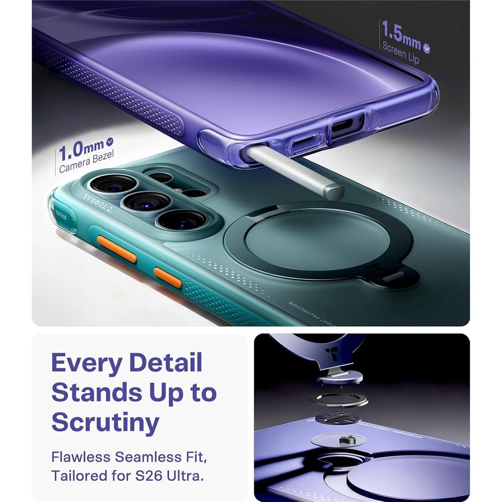TORRAS Ostand Q3 Air Series Handyhülle für Samsung Galaxy S26 Ultra mit Ständer & MagSafe