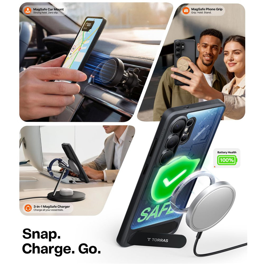 TORRAS Handytasche für Samsung Galaxy S26 Ultra – Ostand L1 Serie mit starkem Magnetkickstand