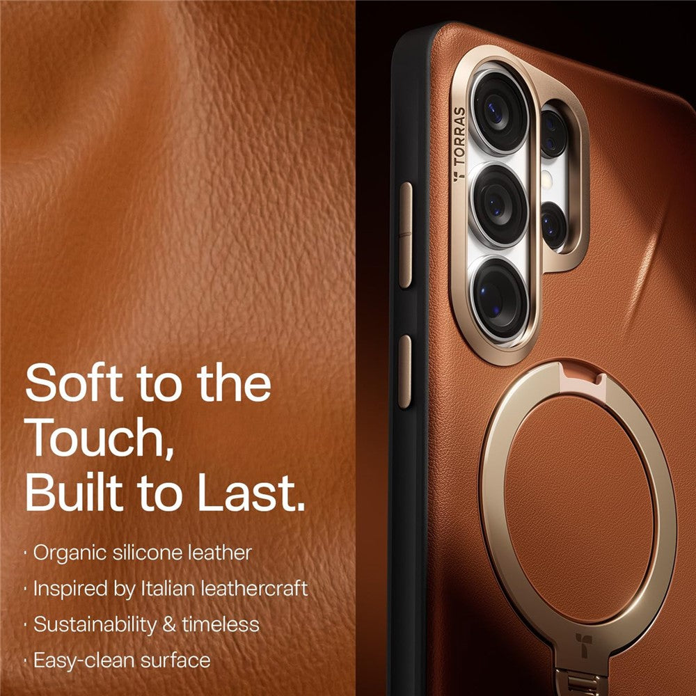 TORRAS Ostand Q3 VegSkin Series For Samsung Galaxy S26 Ultra Magnetic Case Kickstand Phone Cover