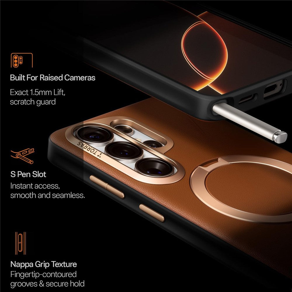TORRAS Ostand Q3 VegSkin Series For Samsung Galaxy S26 Ultra Magnetic Case Kickstand Phone Cover