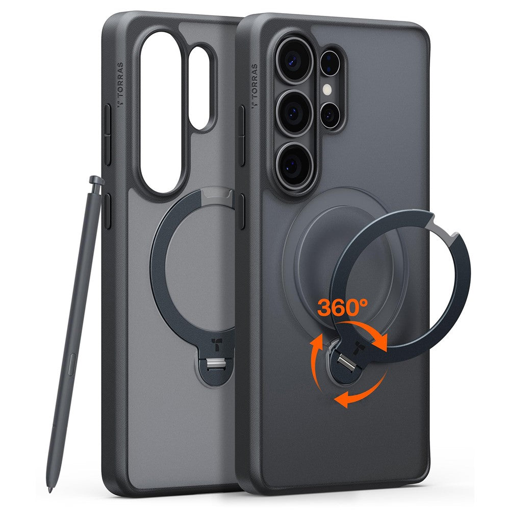 TORRAS Ostand Q3 Spin Case für Samsung Galaxy S26 Ultra mit magnetischem Ring-Kickstand