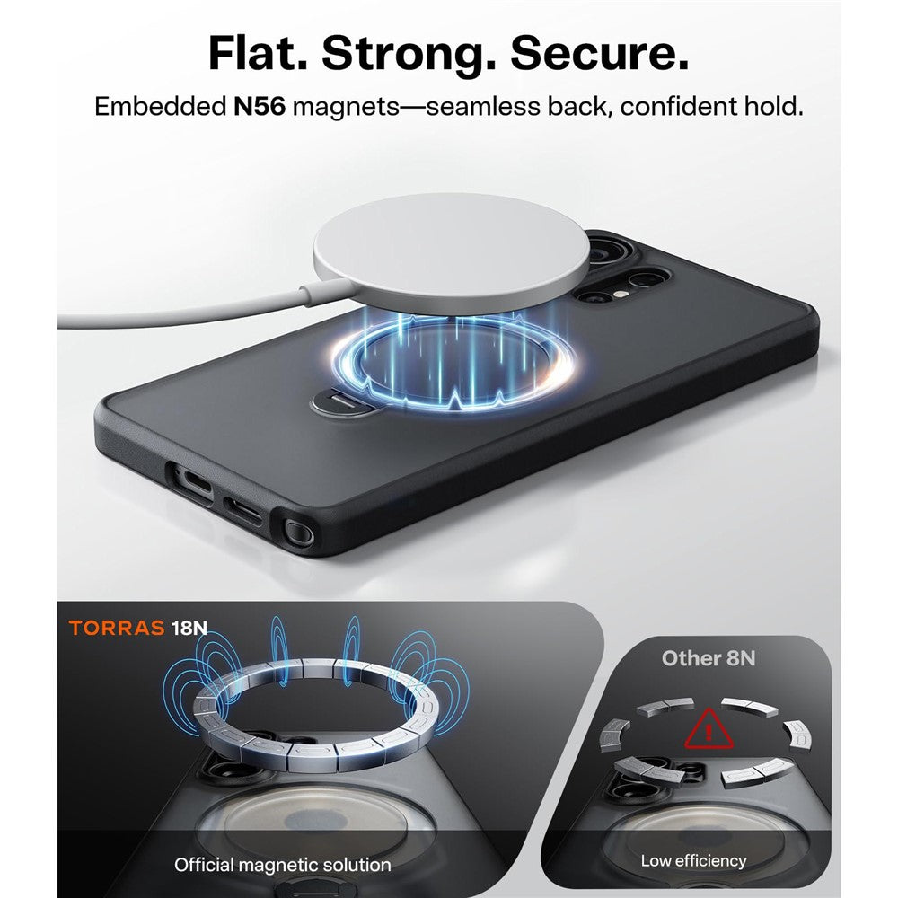 TORRAS Ostand Q3 Spin Case für Samsung Galaxy S26 Ultra mit magnetischem Ring-Kickstand