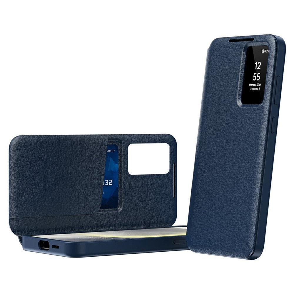 For Samsung Galaxy S26 Ultra Case with Card Holder Smart View Window Leather Phone Cover