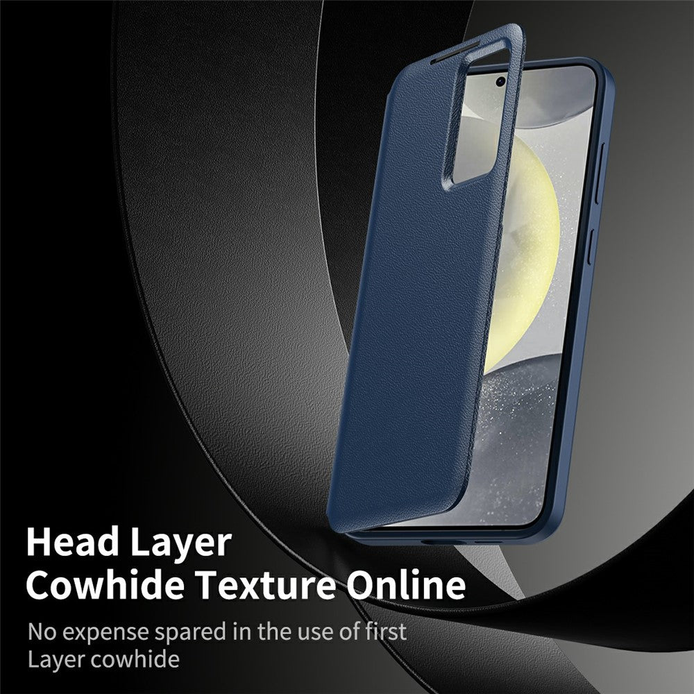 For Samsung Galaxy S26 Ultra Case with Card Holder Smart View Window Leather Phone Cover