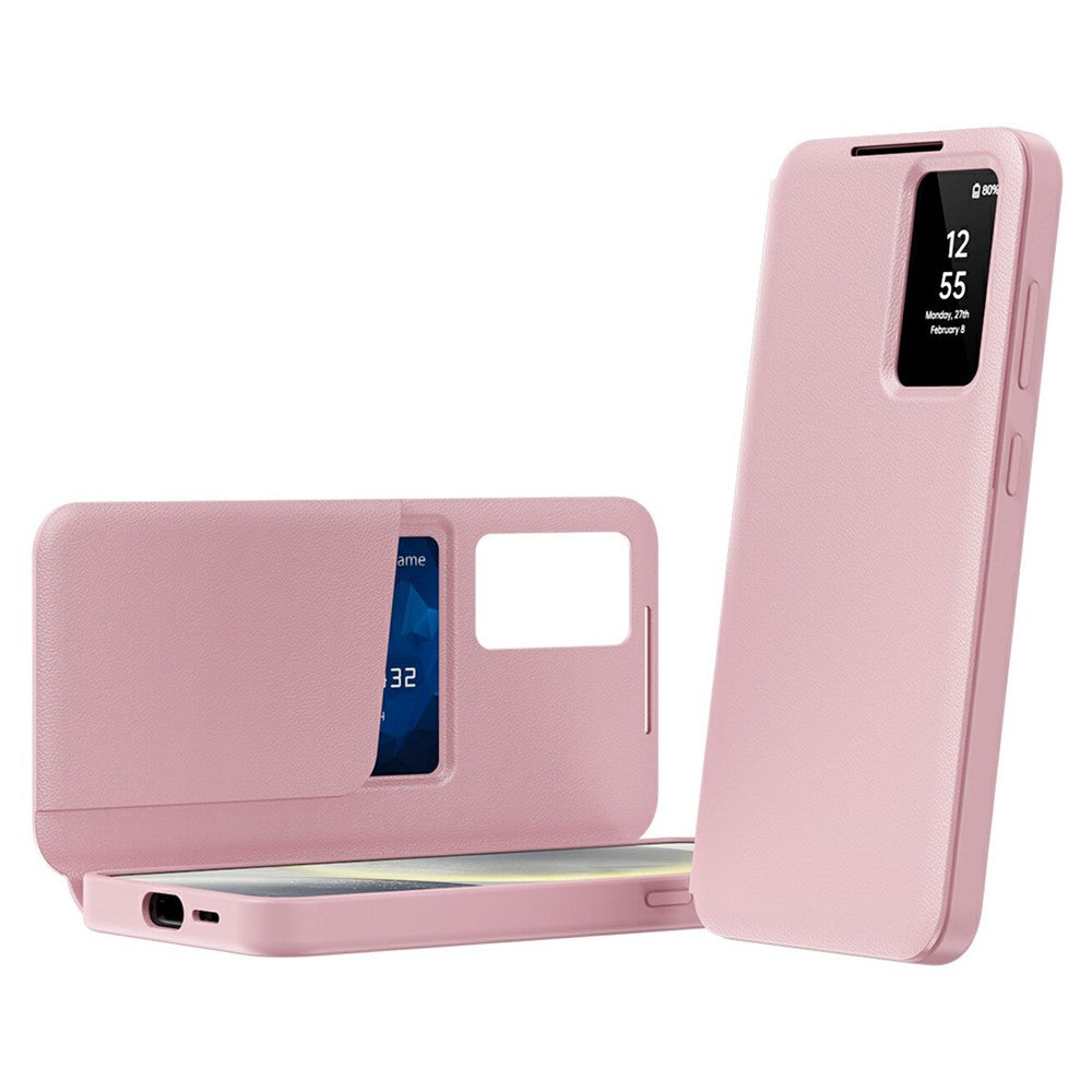 For Samsung Galaxy S26 Ultra Case with Card Holder Smart View Window Leather Phone Cover
