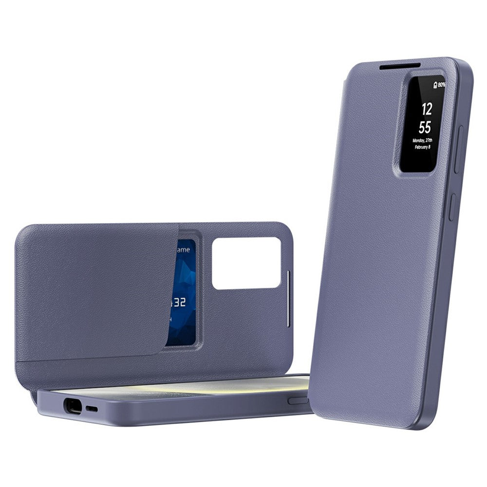 For Samsung Galaxy S26 Ultra Case with Card Holder Smart View Window Leather Phone Cover