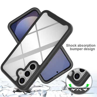For Samsung Galaxy A57 5G Clear Case PC + TPU Phone Back Cover with PET Screen Film