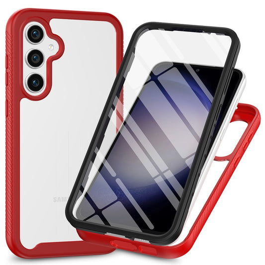 For Samsung Galaxy A57 5G Clear Case PC + TPU Phone Back Cover with PET Screen Film