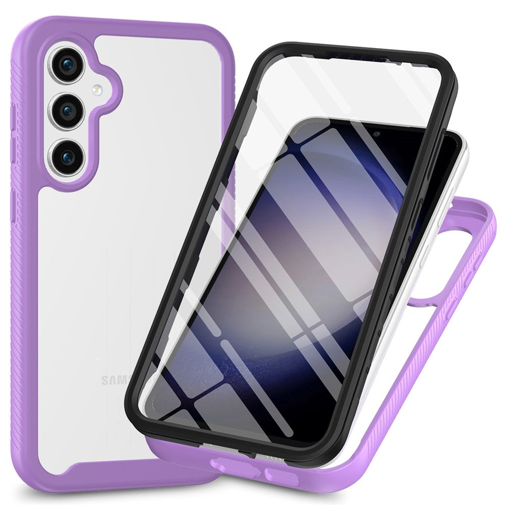 For Samsung Galaxy A57 5G Clear Case PC + TPU Phone Back Cover with PET Screen Film
