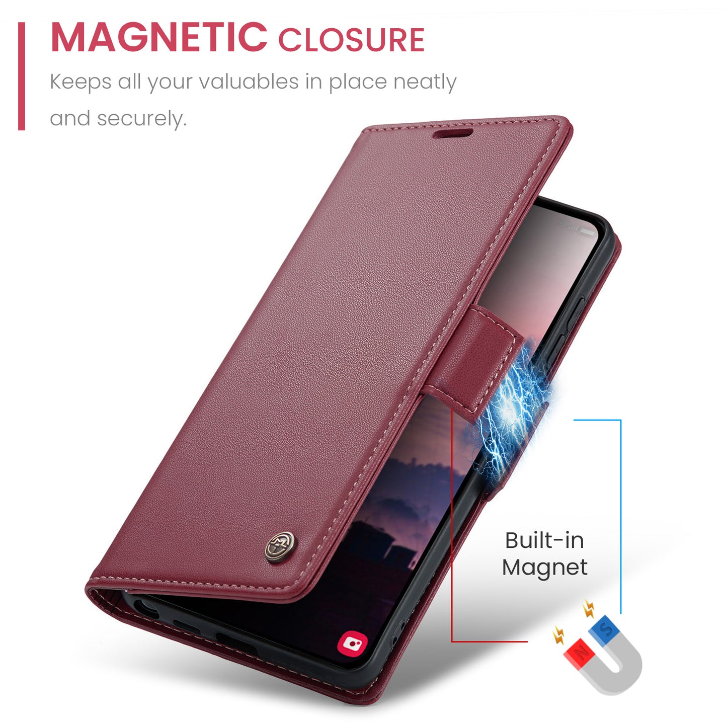 CASEME For Samsung Galaxy S26 Ultra Case  023 Series RFID Blocking Glossy Stand Phone Cover