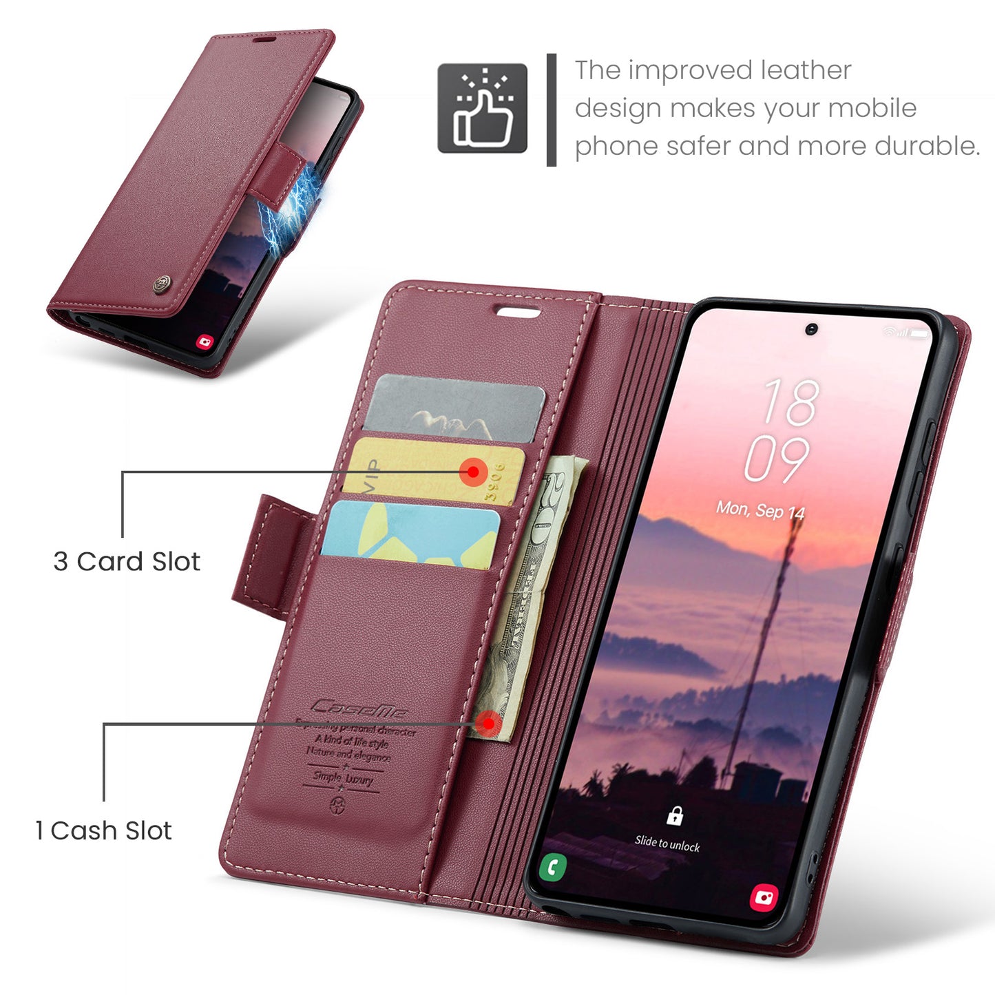 CASEME For Samsung Galaxy S26 Ultra Case  023 Series RFID Blocking Glossy Stand Phone Cover