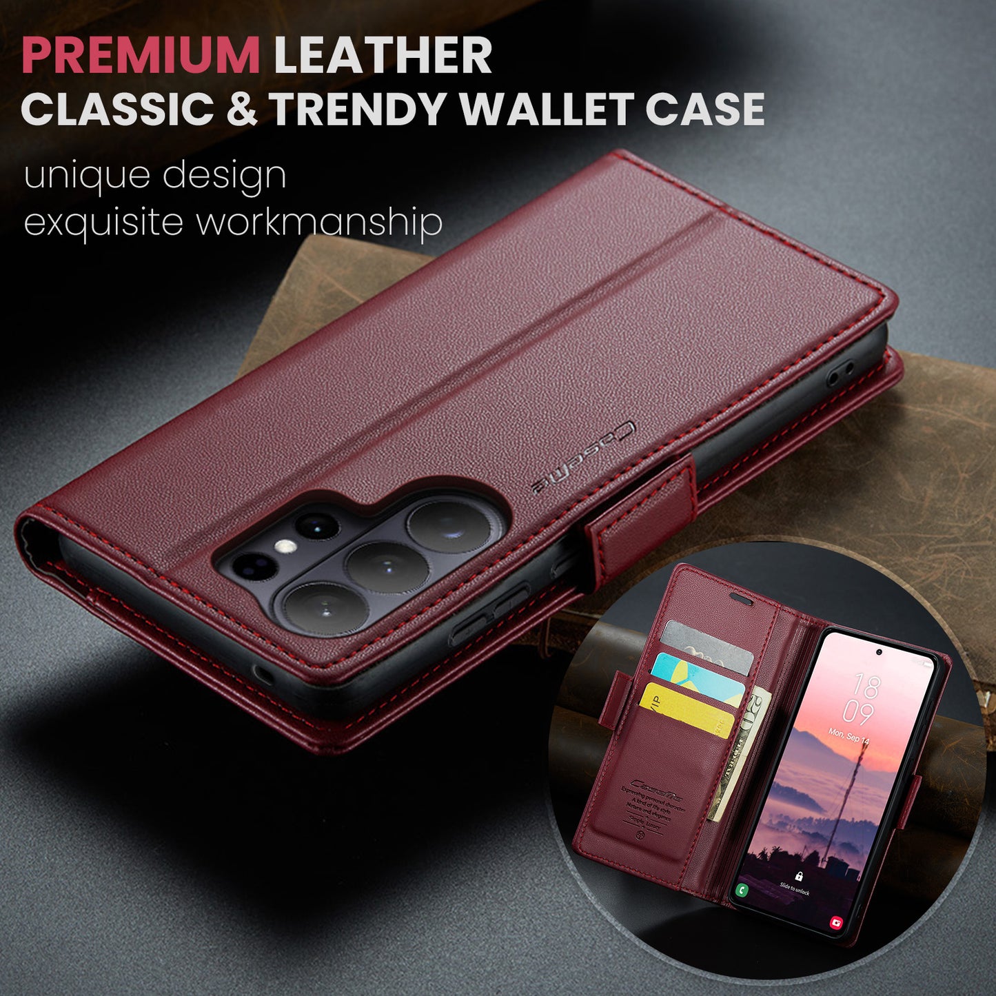 CASEME For Samsung Galaxy S26 Ultra Case  023 Series RFID Blocking Glossy Stand Phone Cover