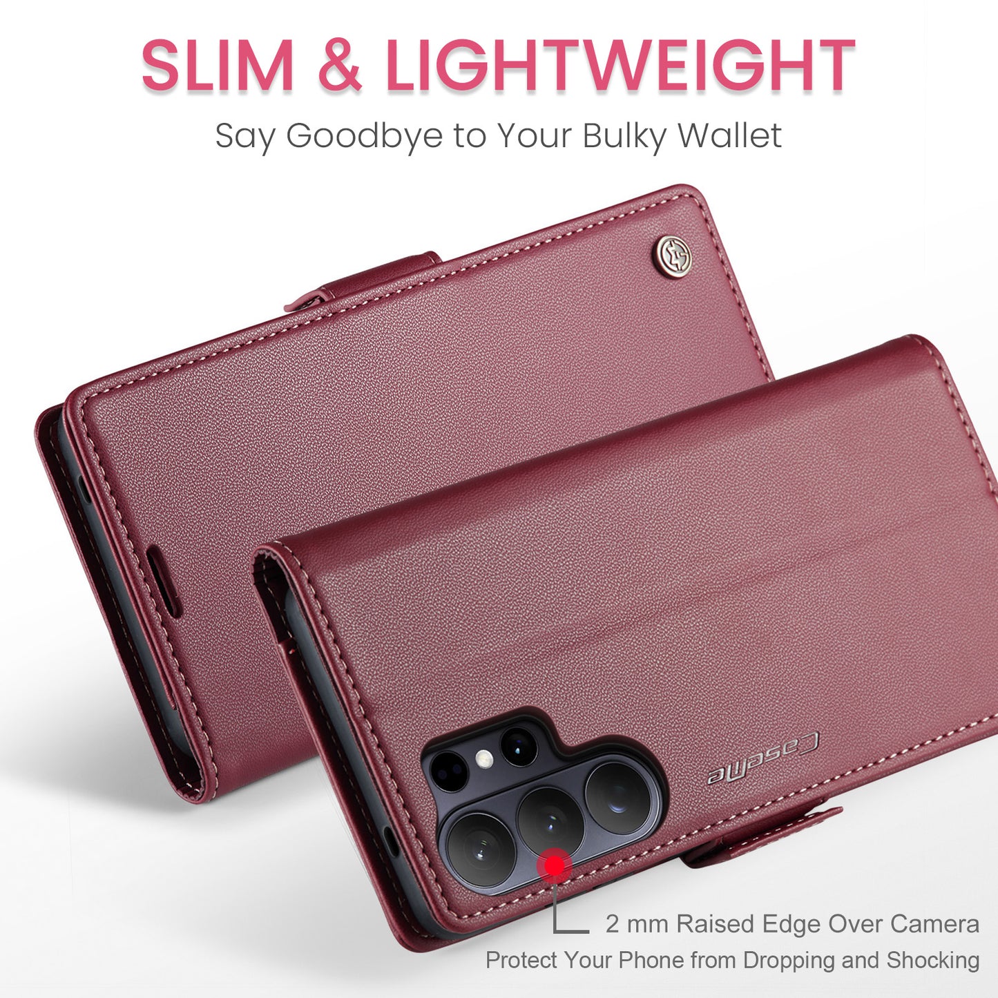CASEME For Samsung Galaxy S26 Ultra Case  023 Series RFID Blocking Glossy Stand Phone Cover
