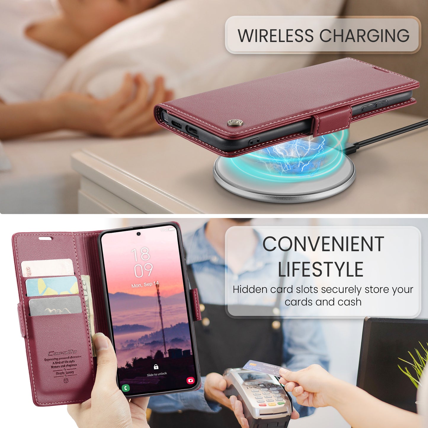 CASEME For Samsung Galaxy S26 Ultra Case  023 Series RFID Blocking Glossy Stand Phone Cover