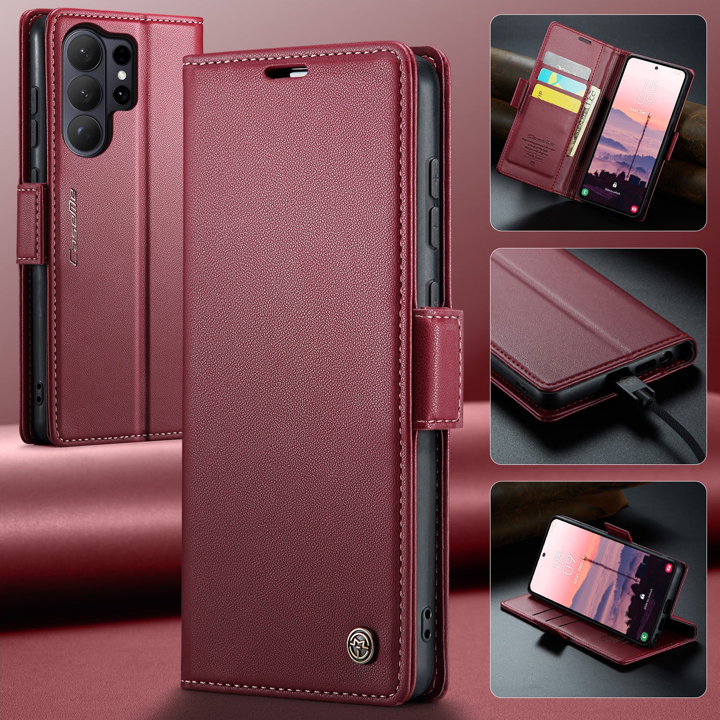 CASEME For Samsung Galaxy S26 Ultra Case  023 Series RFID Blocking Glossy Stand Phone Cover