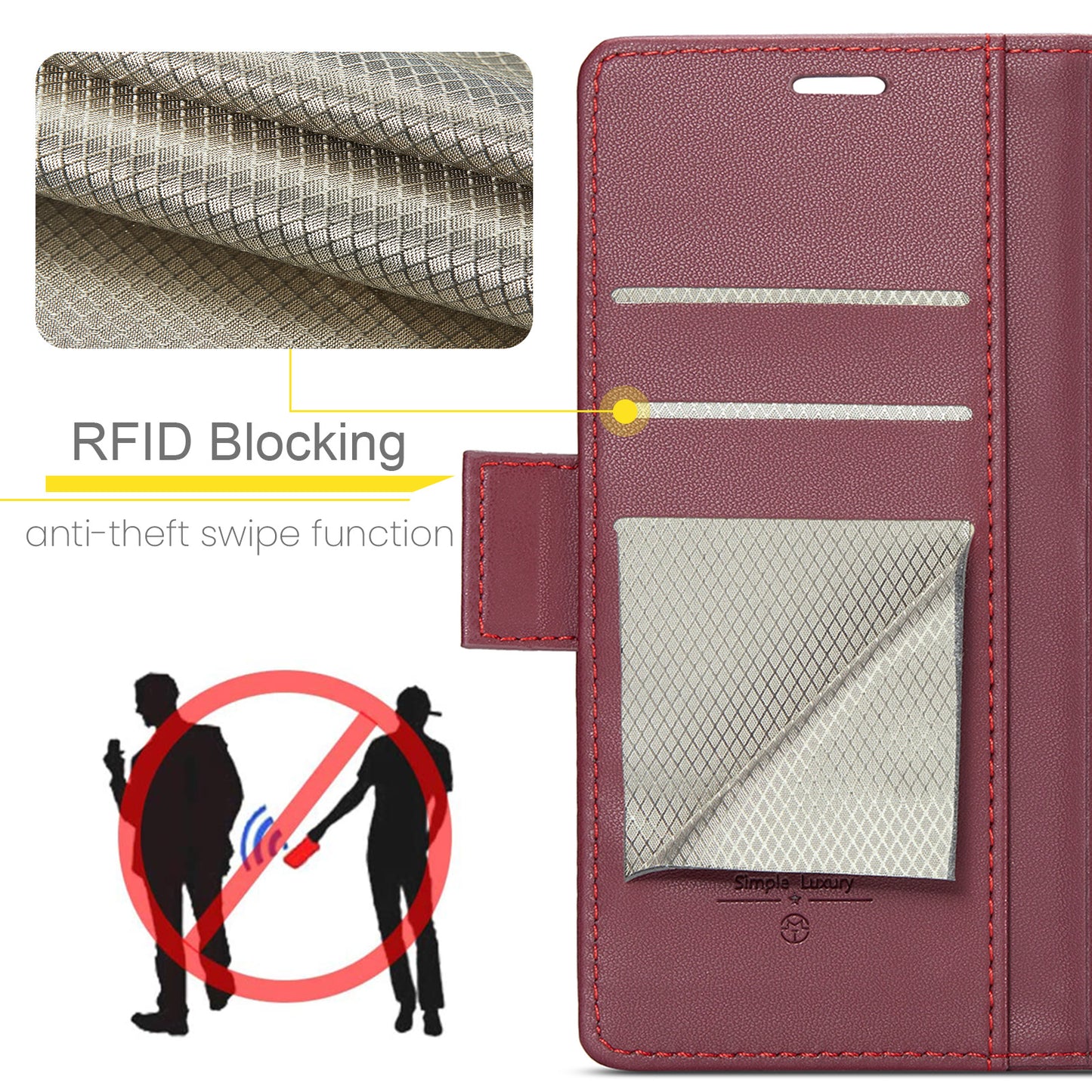 CASEME For Samsung Galaxy S26 Ultra Case  023 Series RFID Blocking Glossy Stand Phone Cover