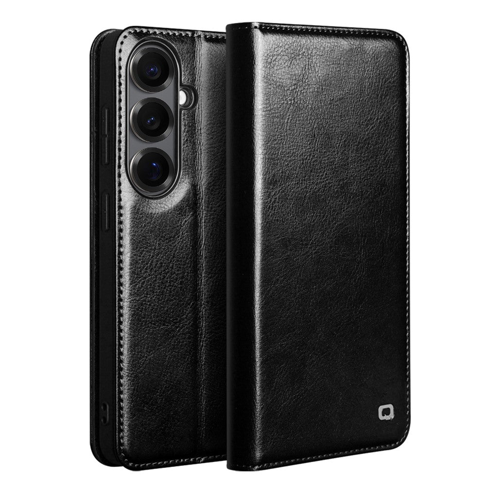 QIALINO Leder Wallet Case für Samsung Galaxy S26 | Kartenfach & Aufsteller