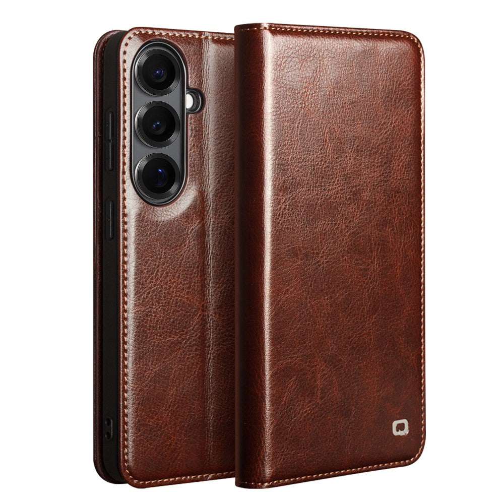 QIALINO Leder Wallet Case für Samsung Galaxy S26 | Kartenfach & Aufsteller