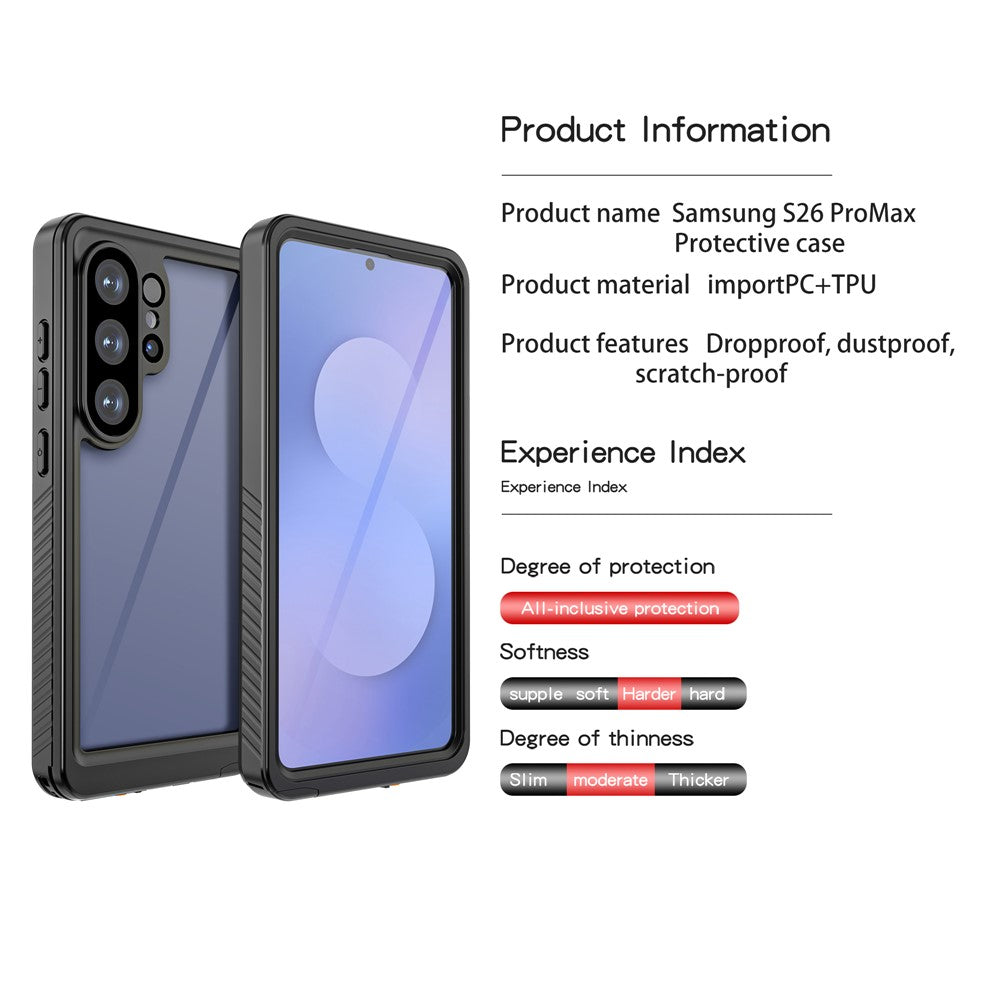 REDPEPPER Wasserdichte Hülle für Samsung Galaxy S26 Ultra – IP68, stoßfest