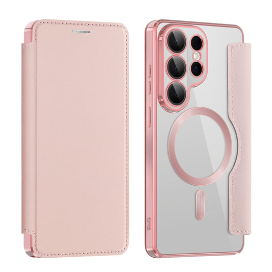 Magnetische Hülle für Samsung Galaxy S26 Ultra mit Kartenfach, RFID-Schutz, Leder & Kameralinsenschutz