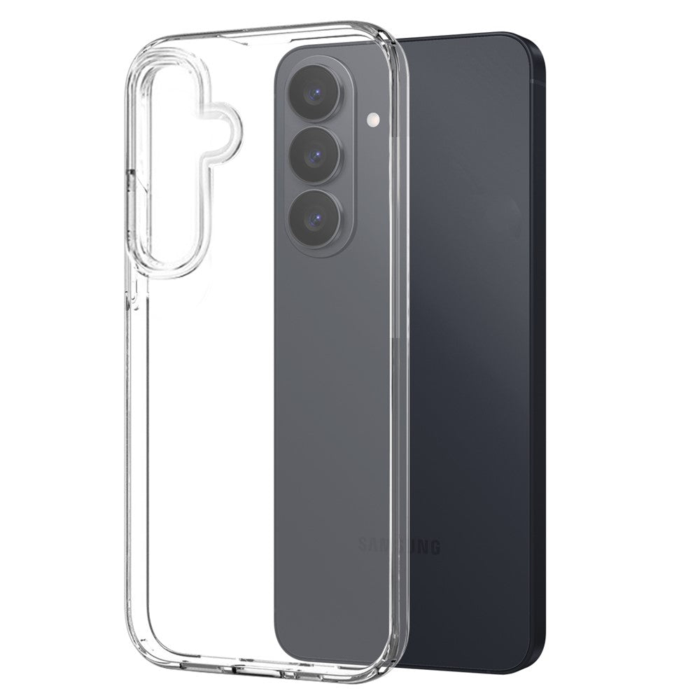 NORTHJO For Samsung Galaxy S26 Case Soft TPU Clear Phone Cover with Tempered Glass Screen Protector (Support Fingerprint Unlock)