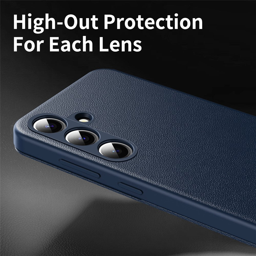 For Samsung Galaxy S26+ Hülle mit Kartenfach & Smart View Fenster aus Leder