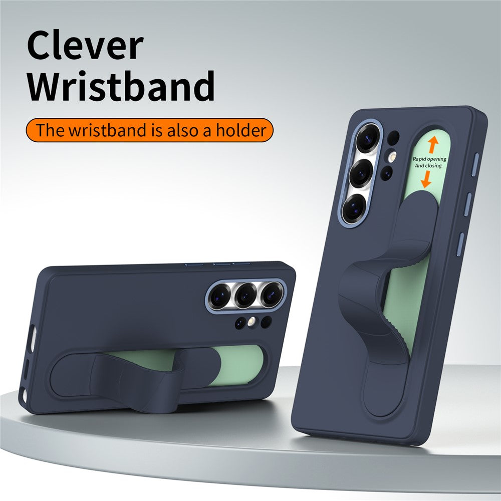 For Samsung Galaxy S26 Ultra Case Customizable Smart Key Control Wristband Kickstand PC + Silicone Phone Cover