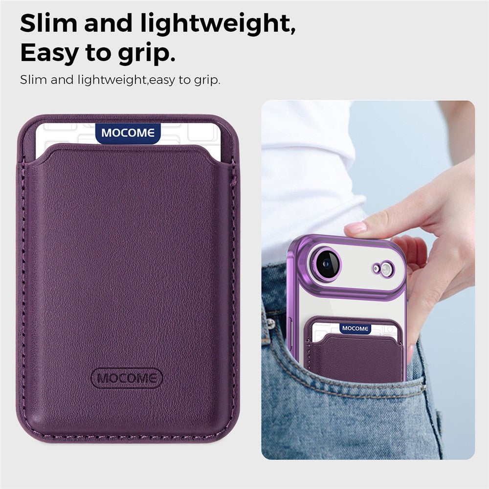 For iPhone Air Case with Detachable Card Holder Compatible with MagSafe Electroplated TPU + PC Phone Cover Built-in Lens Film