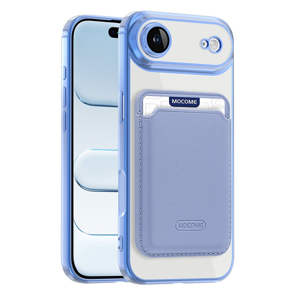For iPhone Air Case with Detachable Card Holder Compatible with MagSafe Electroplated TPU + PC Phone Cover Built-in Lens Film
