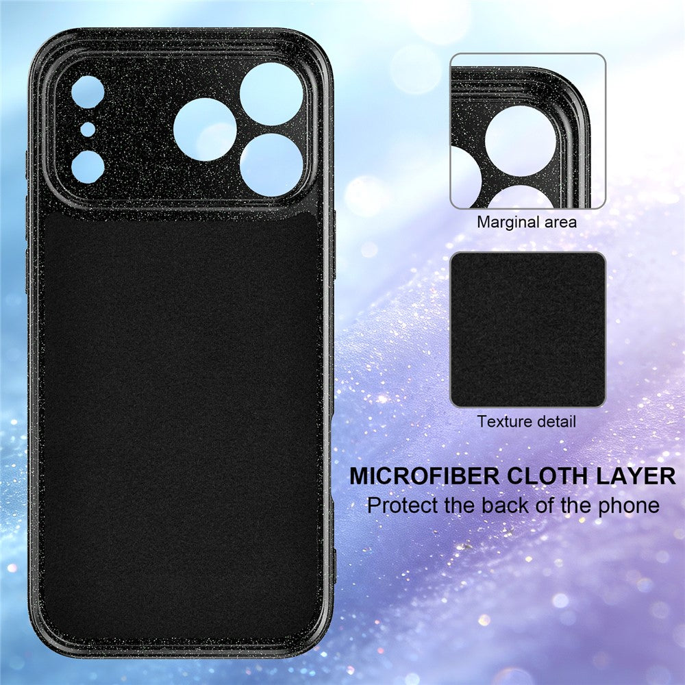 For iPhone 17 Pro Max Case Compatible with MagSafe Glitter TPU Shockproof Phone Cover with Wrist Strap