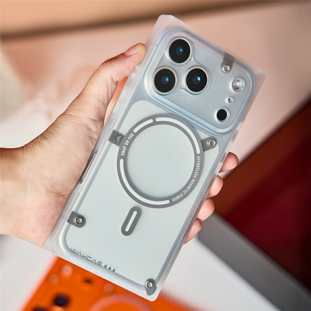 WAKCAS Hülle für iPhone 17 Pro Max: Robuster Schrauben-Look, mattes TPU, MagSafe kompatibel