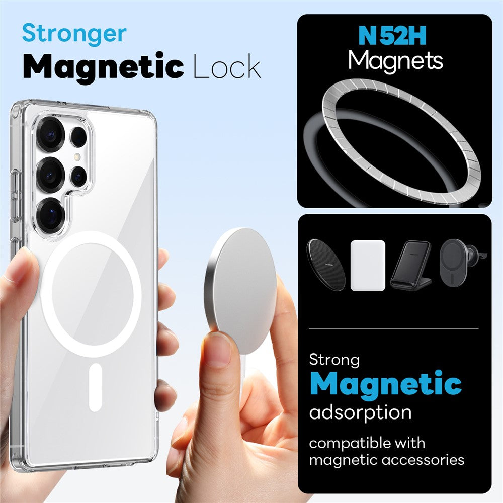 NORTHJO For Samsung Galaxy S26 Ultra Magnetic Case PC + TPU Phone Cover Set with Front Screen Protector + Lens Film