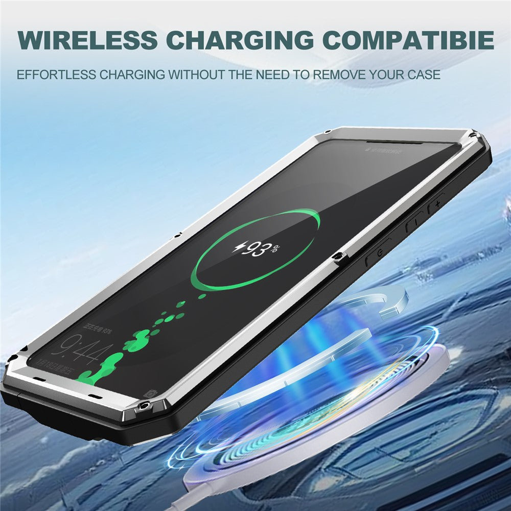 R-JUST For Samsung Galaxy S26 Ultra Case PC + Silicone + Metal Back Cover with Tempered Glass Film