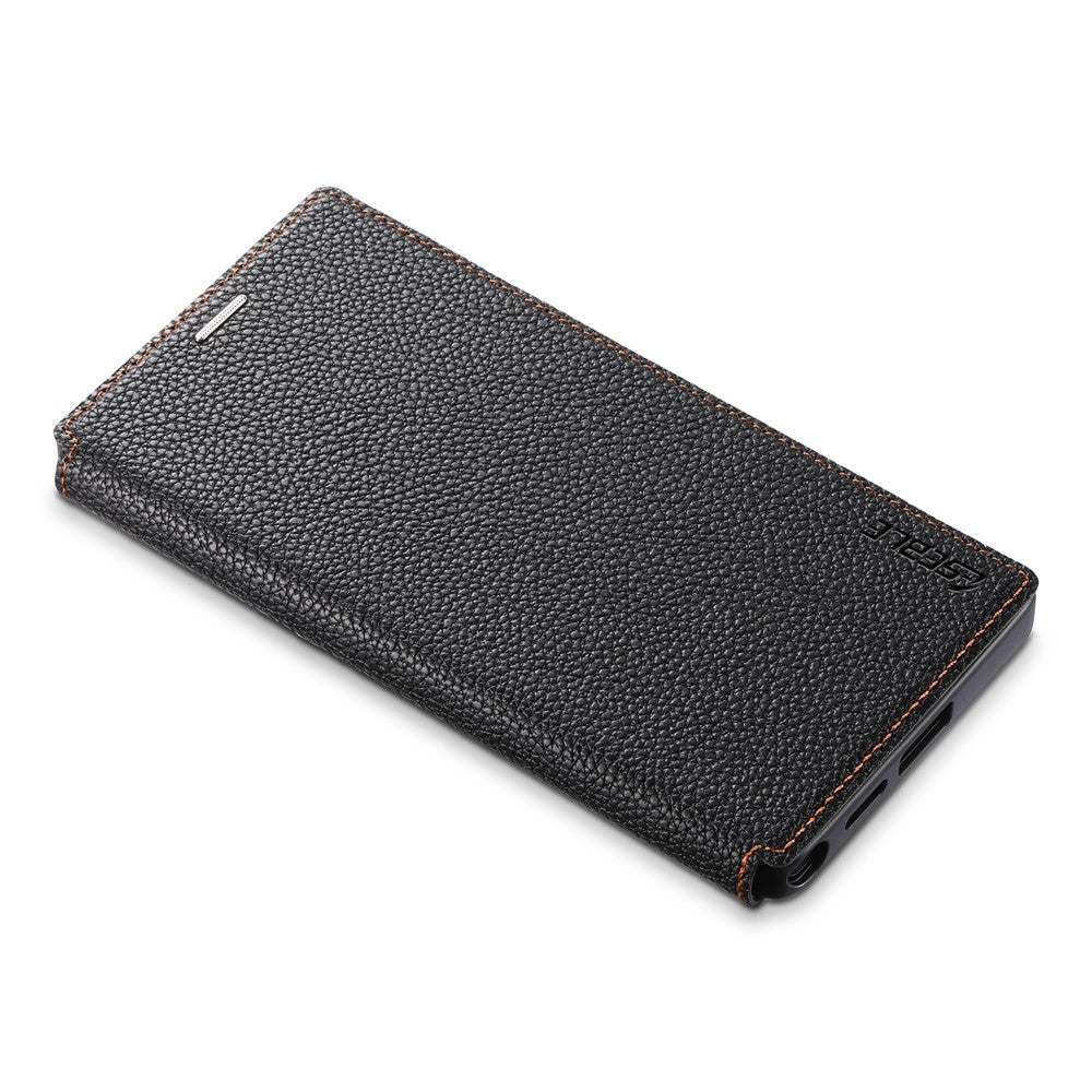 ESEBLE Samsung Galaxy S26 Ultra Hülle: Ultra-dünn, MagSafe, 2 Kartenfächer, Litschi-Textur