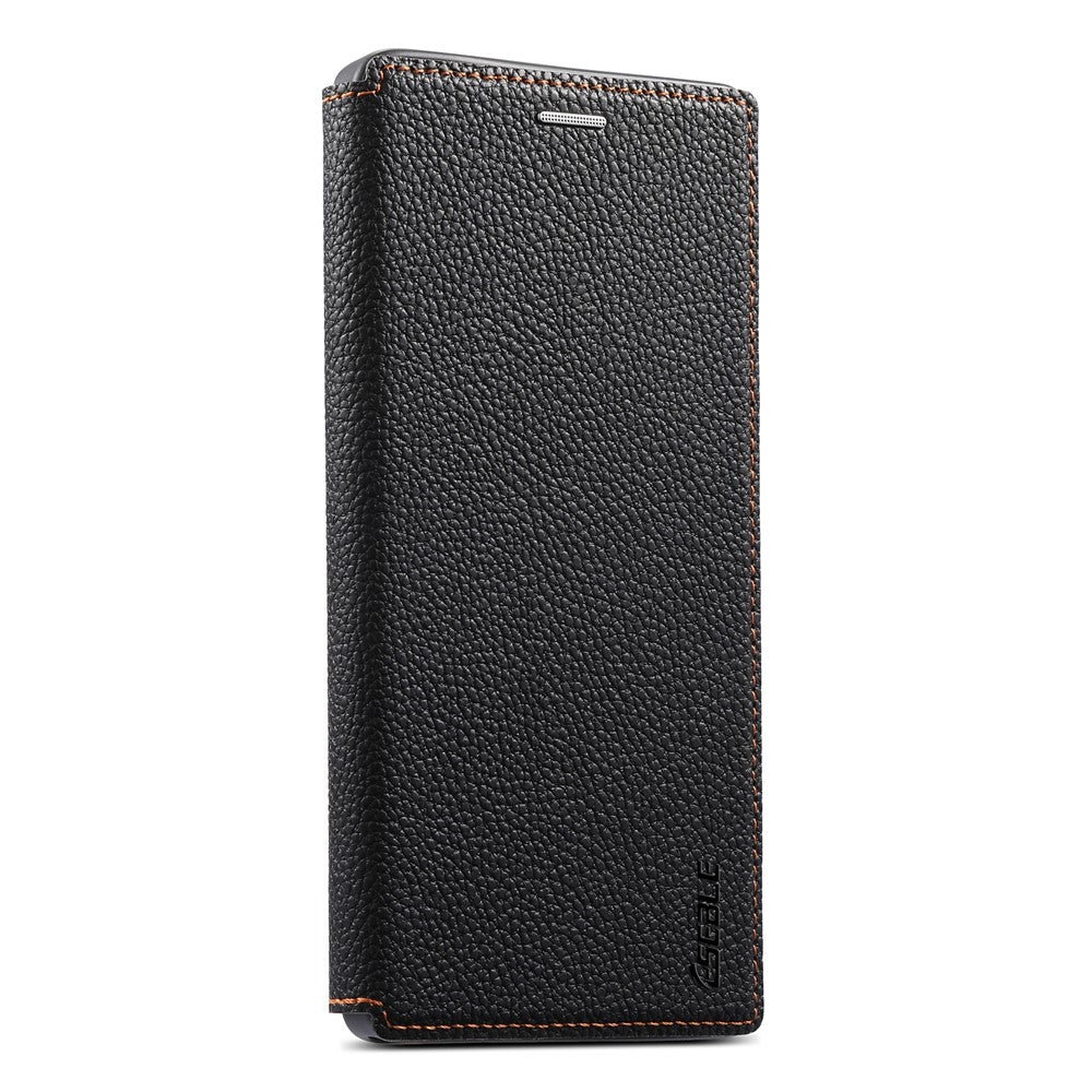 ESEBLE Samsung Galaxy S26 Ultra Hülle: Ultra-dünn, MagSafe, 2 Kartenfächer, Litschi-Textur