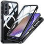 For Samsung Galaxy A57 5G Magnetic Case PC + TPU Phone Cover with Tempered Glass Screen Film